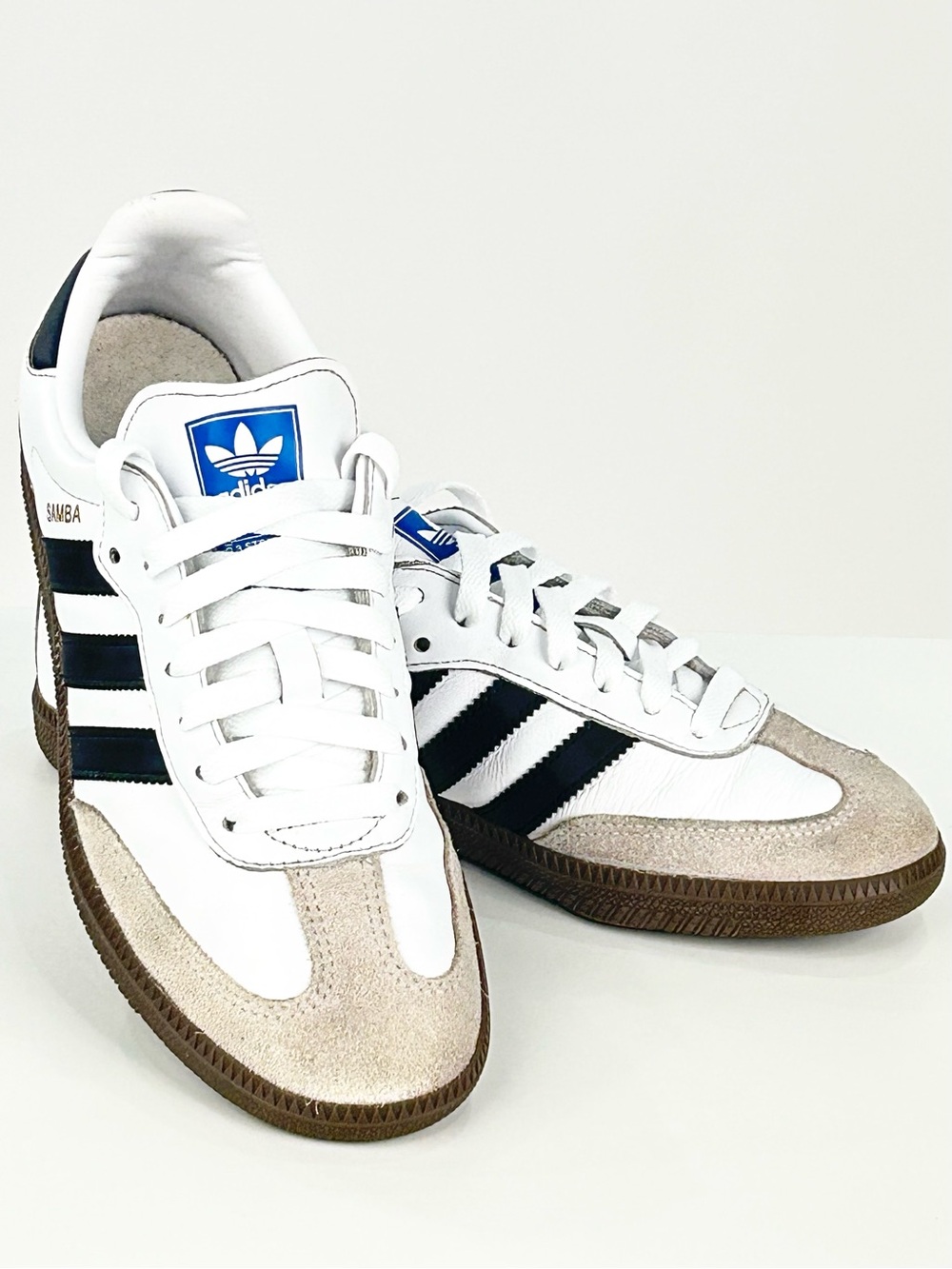 Adidas Samba OG Retro Sneakers Women’s 8 White Black Gum IG9030 - Picture 2 of 12